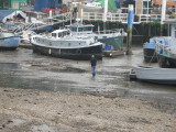 The Thames at its lowest here.