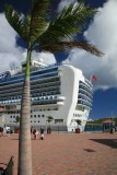 Thomas-ship docked at new Crown Bay