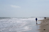 walking at the seashore