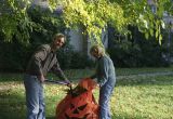 Bagging fall leaves at Sequoia Trail, Allentown, PA