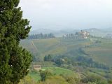 Spectacular views of Tuscany on a hazy day