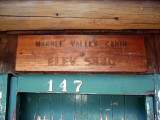 Marble Valley Cabin sign