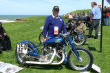 Marty Dickerson and his blue Vincent Record Setter