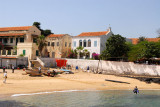 Small beach at Île de Gorée harbor