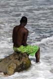 Man on the beach, Gorée