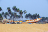 Fishing boat on the beach at Grand Popo, Benin