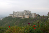 Drive up the hill past the main entrance for this famous view of the Krak