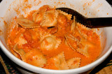 ravioli to be plated