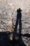 My shadow complained about the rocky ground
