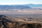 Shorelines (faint curved lines) of ancient Lake Bonneville