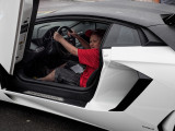 Boy in 2013 Lamborghini Aventador LP700-4 Coupe - Concorso Ferrari & Friends (other Italian Cars)