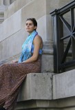 The Lady in the Blue Scarf