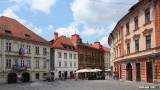 Hercules fountain In the centre of Levstikov trg