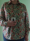 Latest: classic shirt in Liberty's Poppy and Honesty