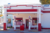 Old timey Mobil station seen in Smithville, TX