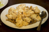 Vanilla Prawns served with Honey Glazed Walnuts