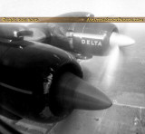 1961 - Delta Air Lines Golden Crown DC-7B N4890C inflight from MIA to PBI aviation airline stock photo #US6108