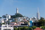 Telegraph Hill with Coit Tower and Transamerica Pyramid