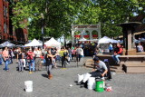 Street artist, Ankeny Square, Portland Saturday Market, Portland, Oregon