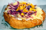 Langosutto, Hungarian fast food, Budapest, Hungary