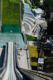 Flying ski jumper, Bergisel Ski Jump, Innsbruck, Austria