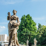 Admiring beauty, sculpture, Warsaw, Poland