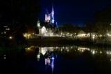 Castle over Frontierland, night