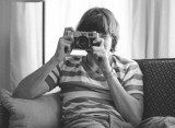 Eric Bristow with Konica Rangefinder Camera