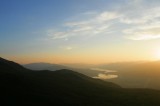 Sunset over Abhainn right from the slopes of Carn Beag Dearg, Scotland