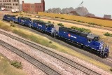 Quartet of Athearn RTR MRL SD40-2XR units in the Redball scheme.