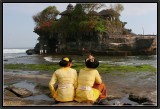 Facing Tanah Lot Temple.