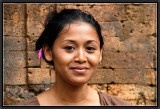 She was Bringing Offerings to Tampaksiring Temple.