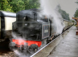 80136 at Crowcombe Heathfield on a wet day.