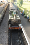 4612 pannier tank pulling into Williton taken from the footbridge.