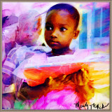 girl with school supplies by Mandy, June, 2013