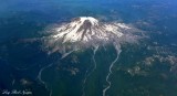 Mount Rainier National Park from 25000 feet
