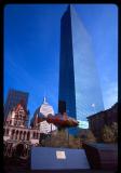 Really tall building in Boston, and a Cod.