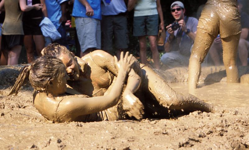 Women mud