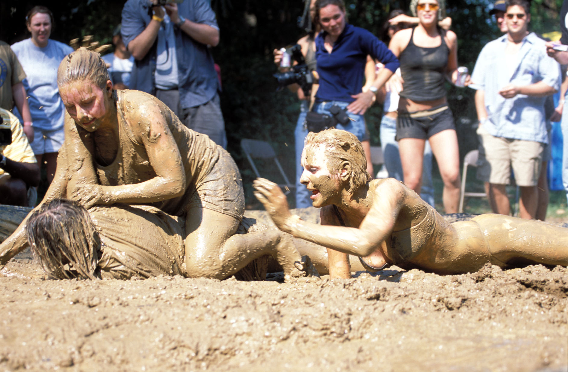 Female mud wrestlers