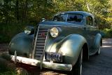 37 Studebaker before restoration (Aluminum tape on front bumpers & Wards paint covering surface rust on fenders)