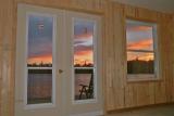 Sunset through the windows