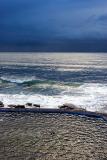 Collaroy storm with lone swimmer