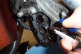 Then I blow it dry with compressed air to make sure all the soap and grit is gone