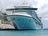 The majestic Golden Princess at dock in St. Maarten