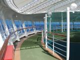 Entering bow curve on jogging track