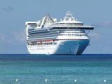 Golden Princess at anchor off Princess Cays