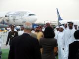 VIPs. His Highness General Sheikh Mohammed bin Rashid al Maktoum, Crown Prince of Dubai and UAE Defence Minister is in gold.