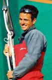Grand prix 2004 des trimarans ORMA à Fécamp - Franck Cammas skipper de Groupama