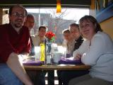 Famly at Toronto restaurant (fill flash to counter strong sunlight from window)