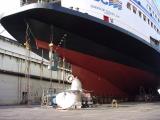 Rudder and propeller removed